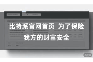 比特派官网首页 为了保险我方的财富安全