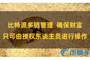比特派多链管理 确保财富只可由授权东谈主员进行操作