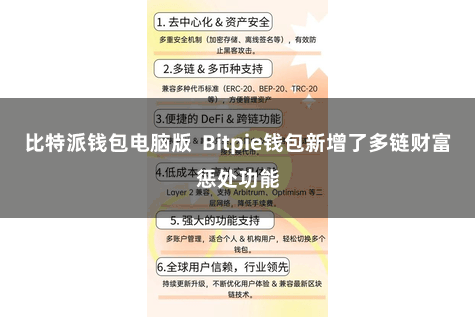 比特派钱包电脑版  Bitpie钱包新增了多链财富惩处功能