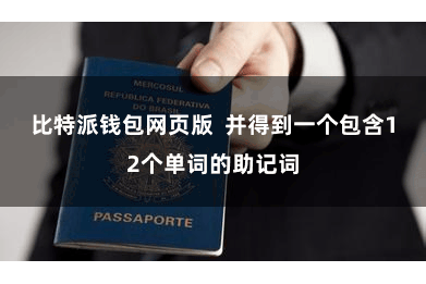 比特派钱包网页版  并得到一个包含12个单词的助记词