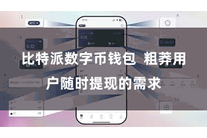 比特派数字币钱包  粗莽用户随时提现的需求